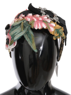 Dolce & Gabbana Elegant Crystal-Embellished Floral Headband