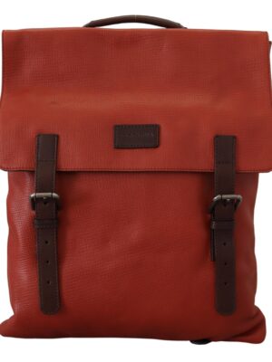 Dolce & Gabbana Elegant Calfskin Leather Backpack in Orange