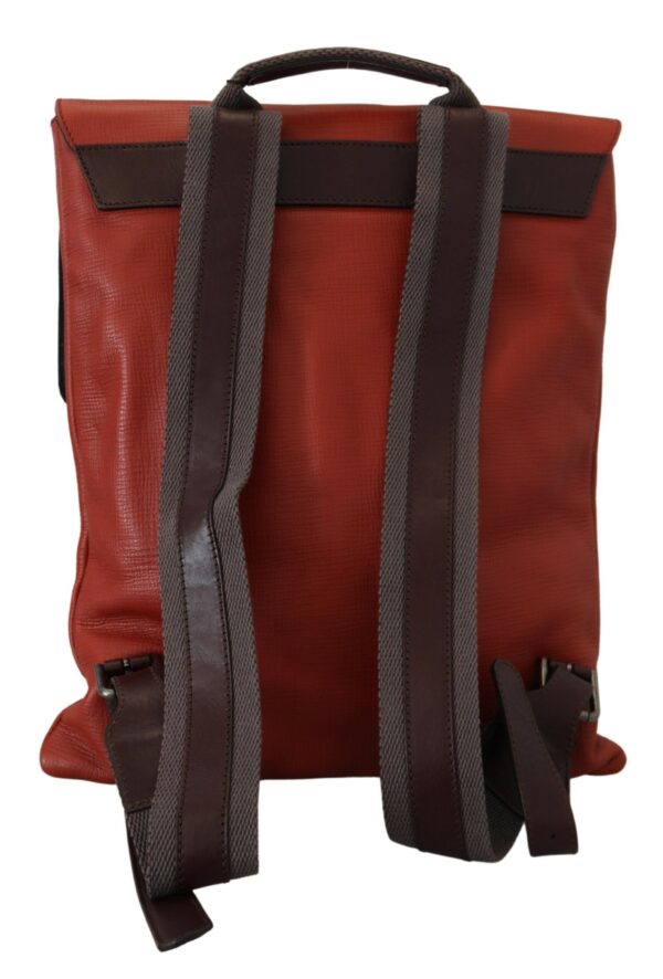 Dolce & Gabbana Elegant Calfskin Leather Backpack in Orange - Image 3