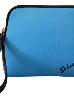 Dolce & Gabbana Elegant Blue Polyamide Pouch Bag