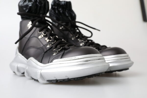 Dolce & Gabbana Black High Top Sneaker Bootie - Image 6