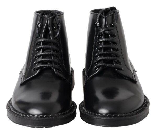 Dolce & Gabbana Elegant Black Leather Men's Boots - Image 6
