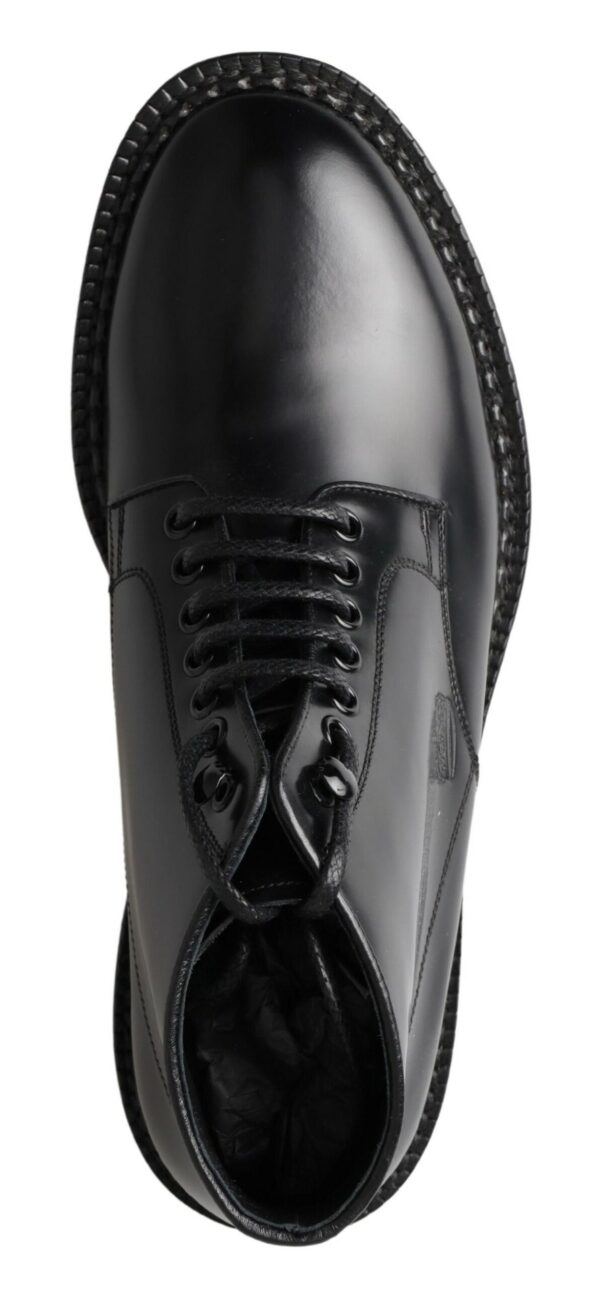Dolce & Gabbana Elegant Black Leather Men's Boots - Image 7