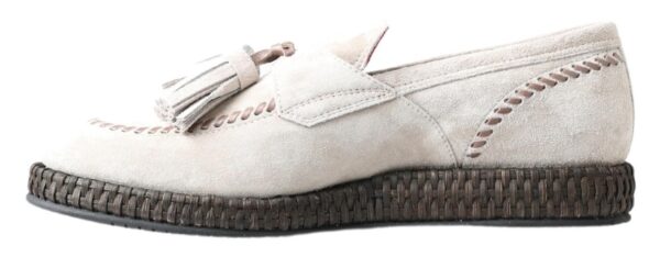 Dolce & Gabbana Elegant Ivory Leather Espadrilles - Image 2