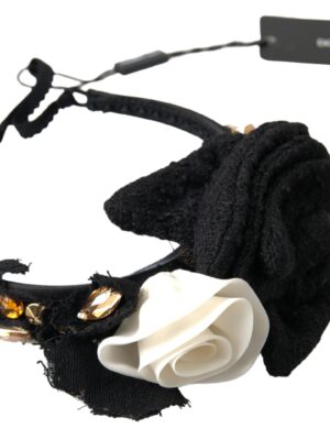 Dolce & Gabbana Elegant Crystal-Embellished Silk Diadem