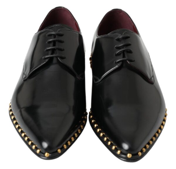 Dolce & Gabbana Elegant Studded Derby Formal Shoes - Image 4