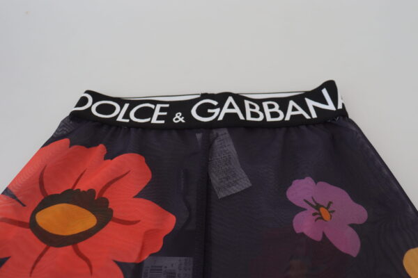 Dolce & Gabbana Elegant Floral Print High Waist Leggings - Image 4