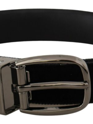 Dolce & Gabbana Elegant Black Velvet Designer Belt