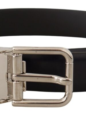 Dolce & Gabbana Elegant Leather Belt with Metal Buckle