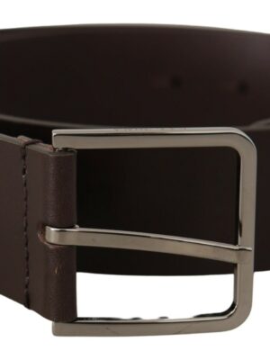 Dolce & Gabbana Elegant Dark Brown Leather Belt