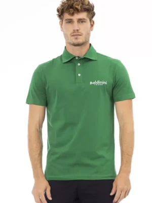 Baldinini Trend Green Cotton Men Polo