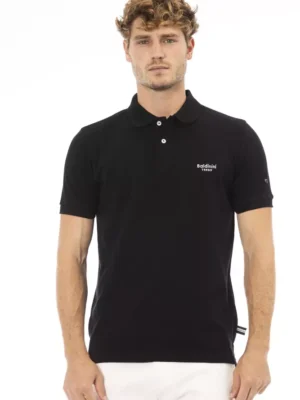 Baldinini Trend Black Cotton Men Polo Shirt