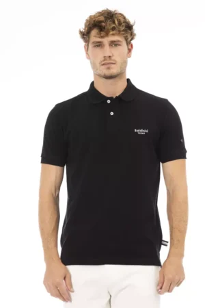 Baldinini Trend Black Cotton Men Polo Shirt