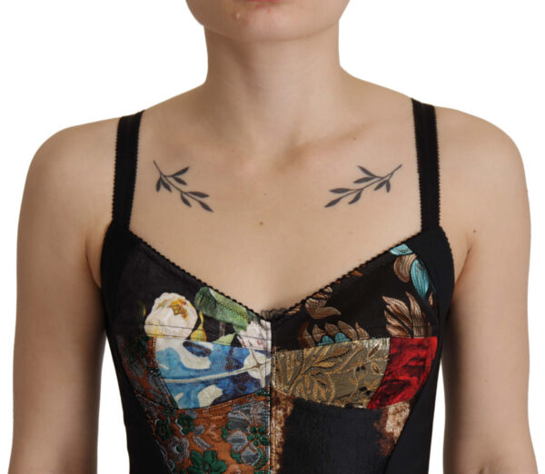Dolce & Gabbana Elegant Floral Corset Top Blouse - Image 4