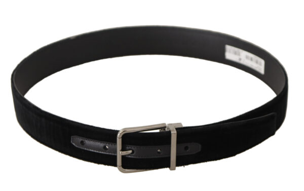 Dolce & Gabbana Sophisticated Velvet Leather Belt - Image 3