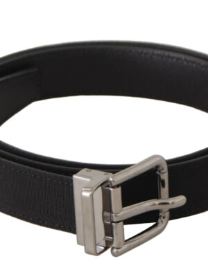 Dolce & Gabbana Elegant Black Leather Belt with Metal Buckle