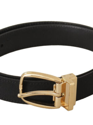 Dolce & Gabbana Elegant Black Leather Belt