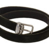 Dolce & Gabbana Elegant Velvet Leather Green Belt - Image 2