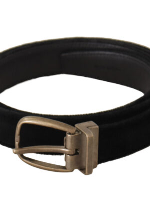 Dolce & Gabbana Elegant Black Leather Designer Belt
