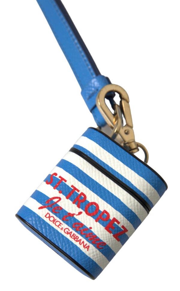 Dolce & Gabbana Chic Striped Leather Airpods Case - Image 2