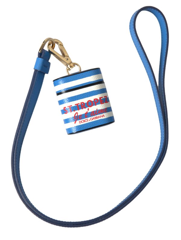 Dolce & Gabbana Chic Striped Leather Airpods Case - Image 4