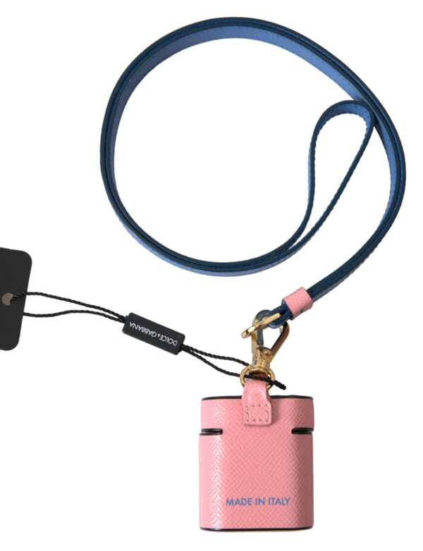 Dolce & Gabbana Chic Calf Leather Airpods Case in Pink - Image 2