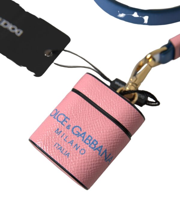 Dolce & Gabbana Chic Calf Leather Airpods Case in Pink - Image 3