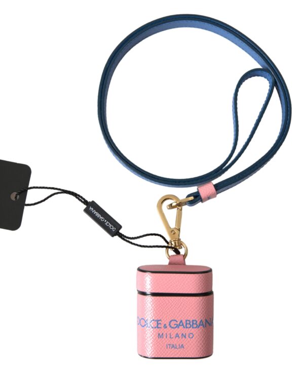 Dolce & Gabbana Chic Calf Leather Airpods Case in Pink - Image 5