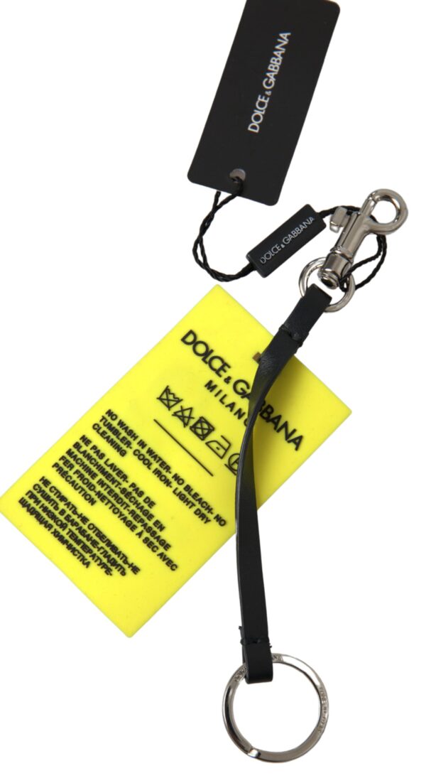 Dolce & Gabbana Chic Yellow Keyring with Logo Hardware - Image 2