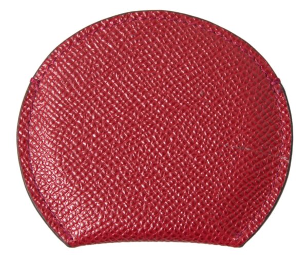 Dolce & Gabbana Chic Red Leather Hand Mirror Holder - Image 3