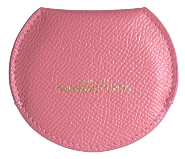 Dolce & Gabbana Elegant Pink Leather Mirror Holder - Image 4