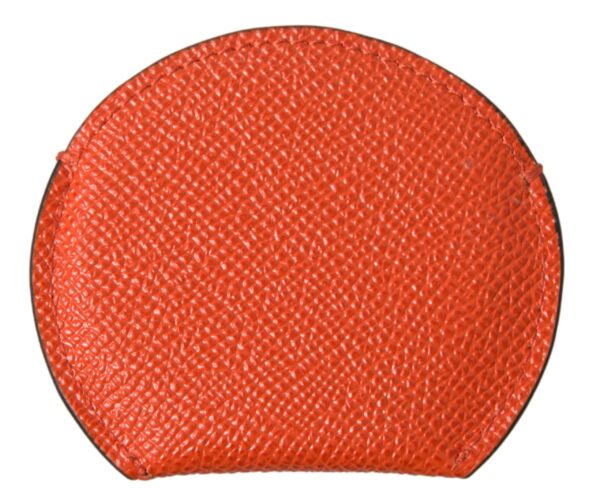 Dolce & Gabbana Elegant Orange Calfskin Mirror Holder - Image 3