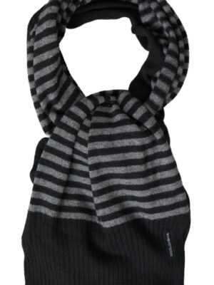 Dolce & Gabbana Elegant Striped Wool Blend Men's Scarf