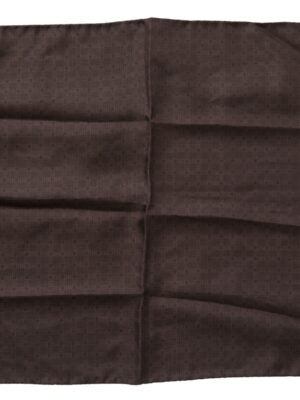 Dolce & Gabbana Elegant Silk Men's Square Scarf in Rich Brown