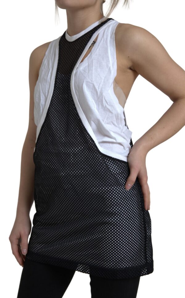 Dsquared² Monochrome Cotton-Linen Blend Tank Top - Image 2