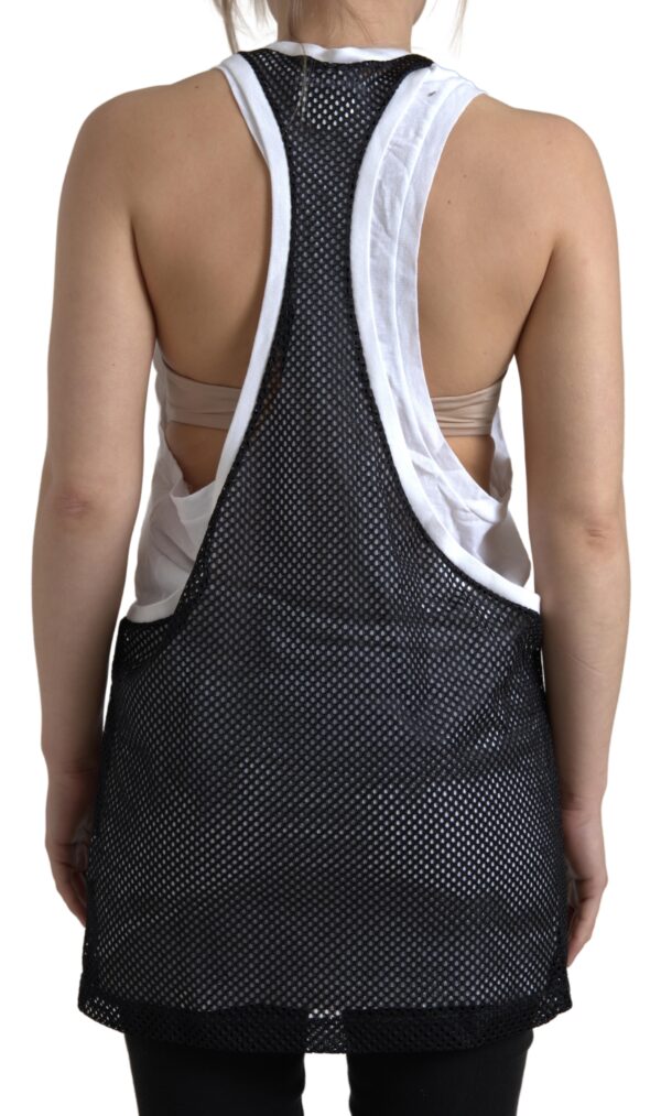 Dsquared² Monochrome Cotton-Linen Blend Tank Top - Image 3