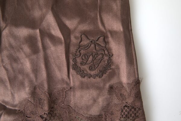 Dolce & Gabbana Silk Blend Camisole Top in Brown - Image 3