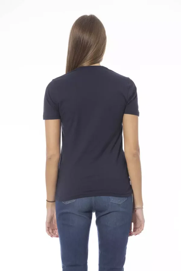 Baldinini Trend Blue Cotton Women Top - Image 4