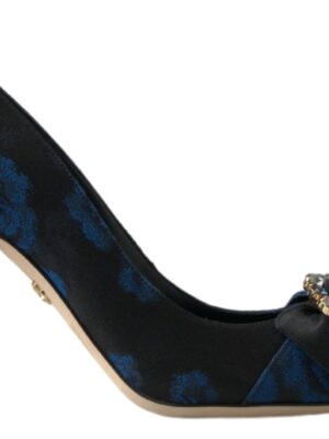 Dolce & Gabbana Elegant Blue Crystal Embellished Pumps