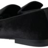 Dolce & Gabbana Elegant Velvet Black Loafers for Men - Image 2