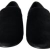 Dolce & Gabbana Elegant Velvet Black Loafers for Men - Image 5
