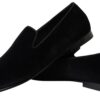 Dolce & Gabbana Elegant Velvet Black Loafers for Men - Image 8