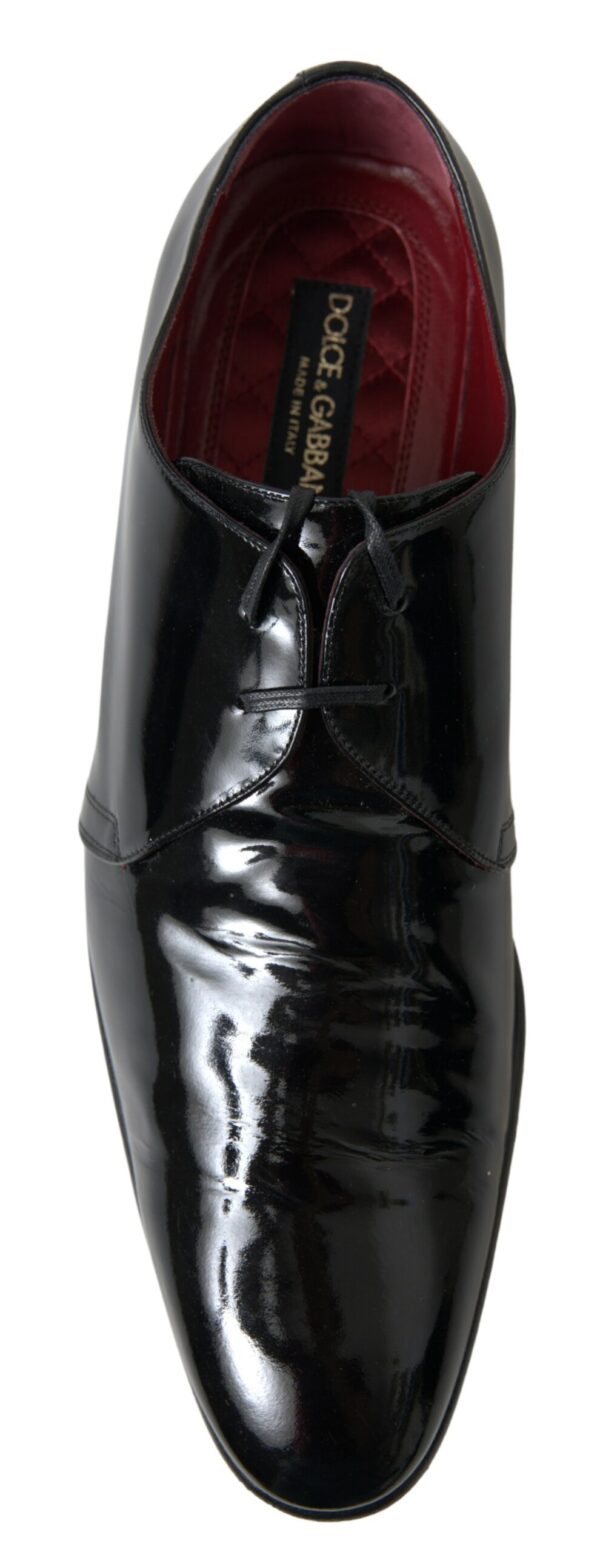 Dolce & Gabbana Elegant Black Patent Leather Formal Men's Shoes - Image 7