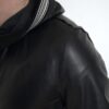 Dolce & Gabbana Elegant Black Leather Bomber Jacket - Image 4