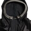 Dolce & Gabbana Elegant Black Leather Bomber Jacket - Image 7