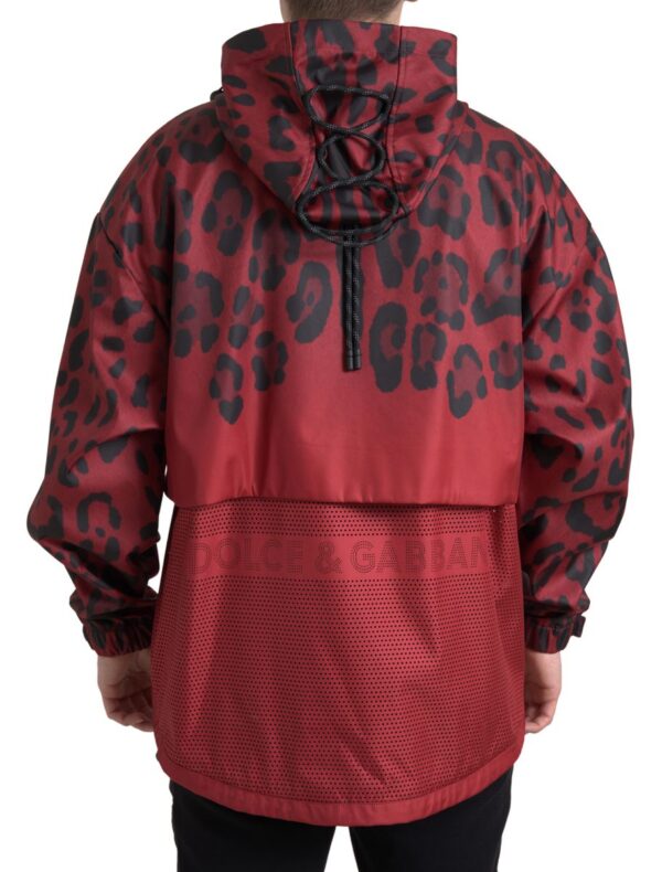 Dolce & Gabbana Radiant Red Leopard Print Hooded Jacket - Image 2