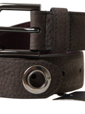Dolce & Gabbana Elegant Brown Leather Belt with Metal Buckle