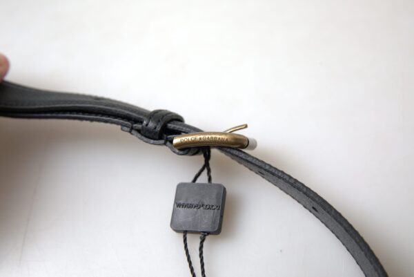 Dolce & Gabbana Elegant Black Italian Leather Belt - Image 4
