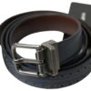 Dolce & Gabbana Elegant Blue Leather Belt with Metal Buckle - Image 2