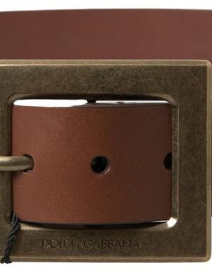 Dolce & Gabbana Elegant Leather Belt with Metal Buckle